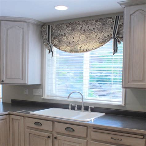 grey kitchen valance|More.